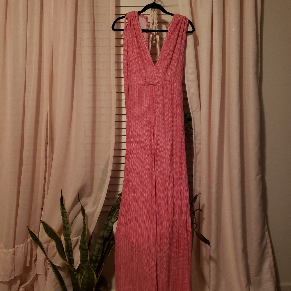 New Deep V-Neck Jumpsuit Size Medium